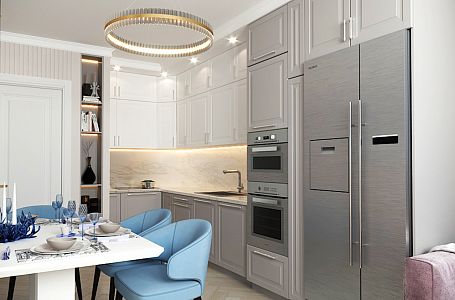 Дизайн-проект интерьера 2-х комнатной квартиры в ЖК "ВСЕ СВОИ", 2022, г. Краснодар