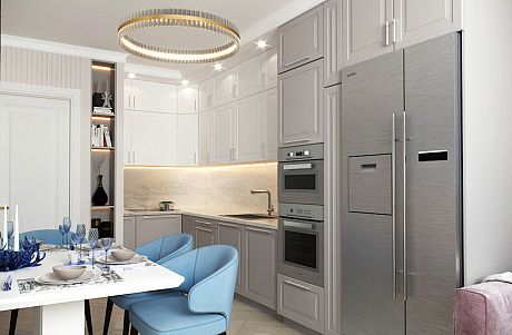 Дизайн-проект интерьера 2-х комнатной квартиры в ЖК "ВСЕ СВОИ", 2022, г. Краснодар