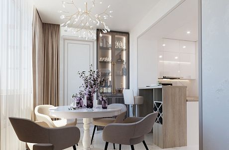 Дизайн проект 2-х комнатной квартиры по ул. Старокубанская в Краснодаре, 2022 